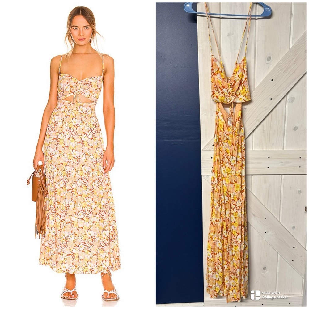 L* Space Zuri Dress in What in Carnation Floral Open Back Sun Dress Size Small